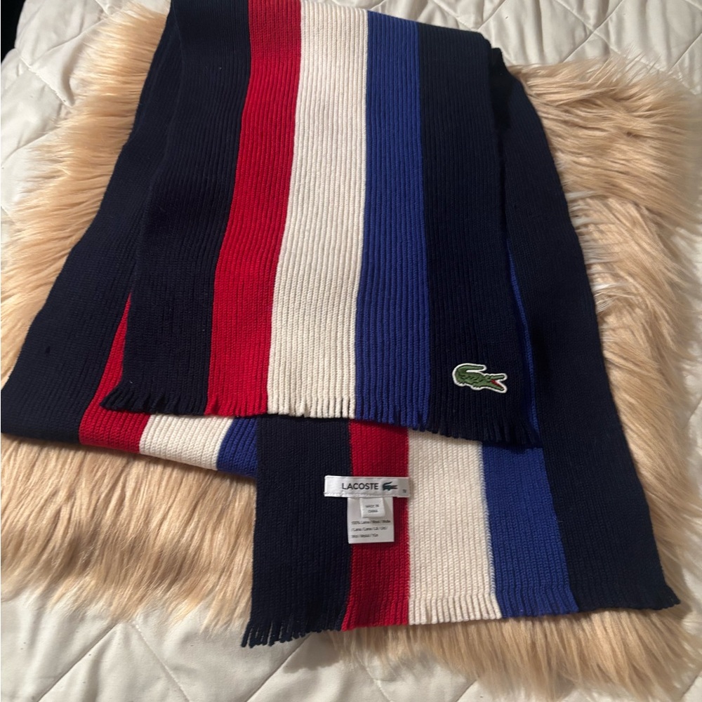 Lacoste Multicolor Wool Scarf - Picture 3 of 3